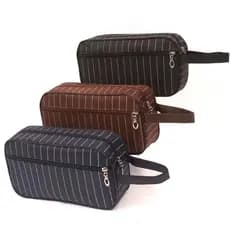 Necessaire Masculina Feminina Bolsa De Mão Com Alça Organizador Mala Viagem Cosméticos Maquiagem Porta Objetos