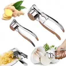 Espremedor de Alho Profissional em Aço Inoxidável – Triturador Manual Multifuncional para Alho, Gengibre e Temperos