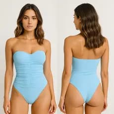 Body Feminino Tomara que Caia Rugado Moda Verão Tecido Suplex