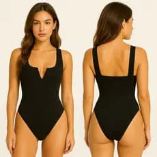 Body Feminino Alça Larga com Decote V