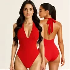 Maiô Body Feminino Multiformas Decote Transpassado Praia Piscina Moda Verão