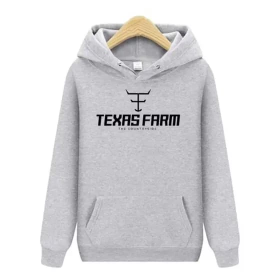 Moletom Casaco Masculino Blusa de Frio Plus Size Texas Farm Estampado Capuz e Bolso G1 ao G5