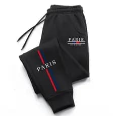 Calça Moletom Streetwear Flanelado Paris Calças Largas Estilo Premium