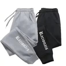 Calça Unissex Moletom Calça Flanelado Algodão Estampado Bolsos Estilo Streetwear Casual