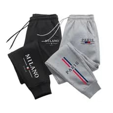 Kit 2 Calças Moletom Masculina Moda Unissex Modelo Jogger Flanelado Quentinho Algodão