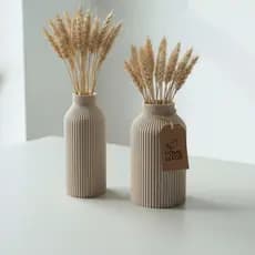 Conjunto com 2 Vasos Decorativos Modernos Cachepot Minimalista para Sala Quarto e Escritório