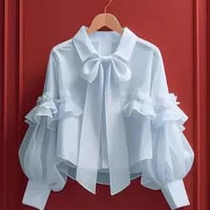 Blusa Feminina Social 2025 - Detalhes em Renda, Tecido Anti-rugas, Modelagem Confortável, 5 Cores, Tridimensionais