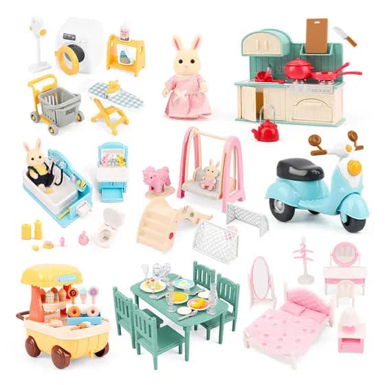 1 : 12 Móveis Em Miniatura Floresta Família Brinquedo De Cozinha Mini Modelo Casa De Bonecas Acessórios Finja Brincar Co