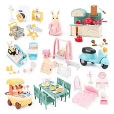 1 : 12 Móveis Em Miniatura Floresta Família Brinquedo De Cozinha Mini Modelo Casa De Bonecas Acessórios Finja Brincar Co