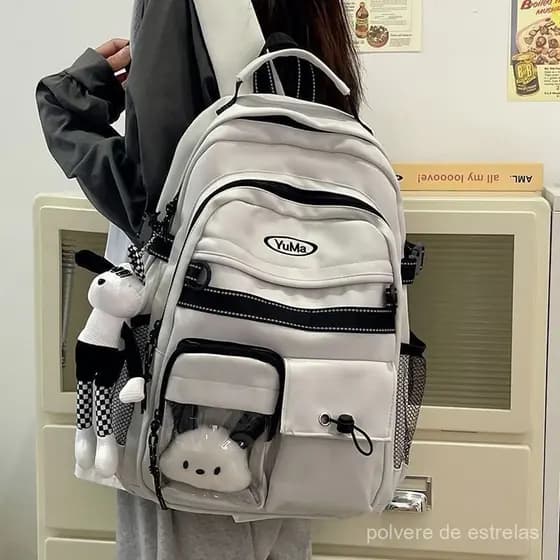 Mochila Estilo Harajuku Japonês Stardust para Mulheres, Estilo Vintage de Roupas de Trabalho, Mochila de Grande Capacida