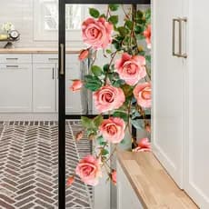 Adesivo de Janela de Vidro de Rosa Romântica em Aquarela para Decoração de Casa, Adesivo UV Estático