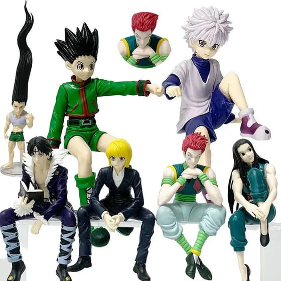 Estatuetas De Ação De Personagens De Caçador , Sentado GON·FREECSS Killua Zoldyck Itens Colecionáveis
