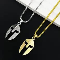 Colar Spartan Warriors Máscara Máscara Homens Liga Joias Exclusivas Simples