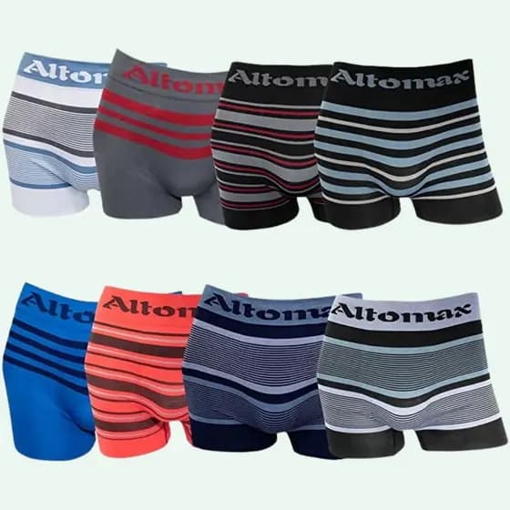 KIT C/4 CUECA BOX LISA OU ESTAMPADA ALTOMAX ORIGINAL