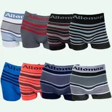 KIT C/4 CUECA BOX LISA OU ESTAMPADA ALTOMAX ORIGINAL