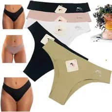 Kit 03 Calcinha Tanga Sem Costura Corte Laser