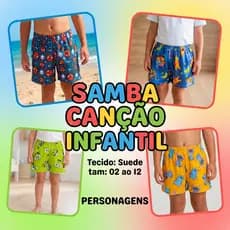 Samba Canção Infantil Pijama Masculino Personagens (Suede) | Tam. 2 ao 12