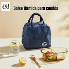 J&J Bolsa Térmica Portátil Lancheira Térmica Marmita Viagem