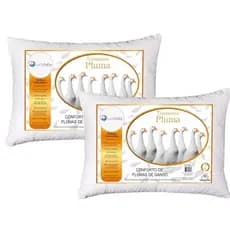 Travesseiro Pluma de Ganso em Espuma Travesseiro Firme Descanso 70x50 Anti Alergico Conforto PREMIUM