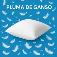 2 Travesseiros Antialérgico Impermeável 50x70Cm Plumas de Ganso Macio Branco