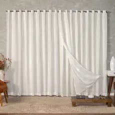 Cortina Voil Linho Forro Blackout Largura 7,00 Metros para Varão 28mm Cortina de Luxo