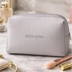 NECESSAIRE BOCA ROSA DE MÃO - CINZA