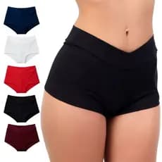 1-3-5 Shortinho Cueca Boxer Feminina Anágua Microfibra Conforto Com Forro de Algodão