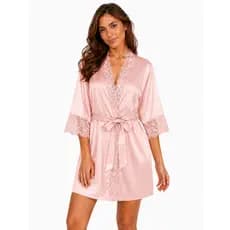 Robe Rendado Conforto Luxo Dormir Pijama Noite Roupão