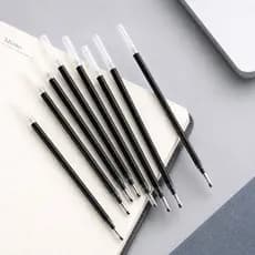 60 Refil Universais para Caneta Gel 0.5mm Tinta Preta Secagem Rápida