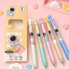 Caneta Gel Kawaii Astronauta 0.5mm Preta Escrita Macia Escolar Papelaria Fofa