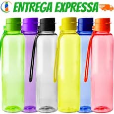 Kit 25 Garrafas lisa modelo slim - Perfeita para o Trabalho, Academia, Escola e ideal para seu dia a dia- Envio Imediato