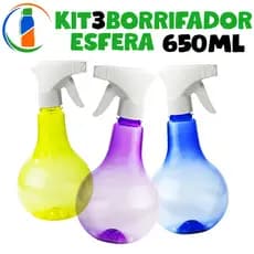 Kit 3 Borrifador Esfera 650ml –  Design Moderno e Ergonômico