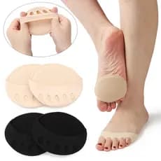 1 ou 2 Pares Meia Palmilha Ortopédica para a Ponta dos Pés Conforto e Alívio de Dores Salto Alto e Sapatos