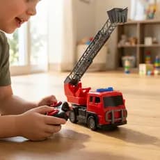 Caminhão Bombeiro Brinquedo Infantil Controle Remoto Veículo Resgate Vermelho Criança Presentes
