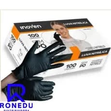 Kit 1,2,3 Caixas Luvas Nitrilicas Pretas Inoven Descartável Sem Pó Caixa com 100 Unidades