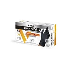 Kit 1,2,3 Caixas Luvas Vinil-Nitrilicas Preta Inoven Nyvil Sem Pó Caixa com 100 Unidades