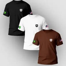 Kit 3 Camisetas Masculina Moda Country Festa Rodeio Barretos Rincon Estampadas Estiloso