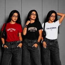 Kit 2 T-Shirt Feminina Estampada Camiseta 100% Algodão Premium Envio Imediato