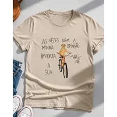 Camiseta T-Shirt Unissex Sua Opnião Não Importa Meme Frases Engraçadas 100% Algodão  Promoção