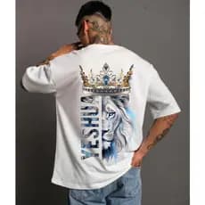 Camiseta Gospel Yeshua Leão Masculina Cristã 100% Algodão