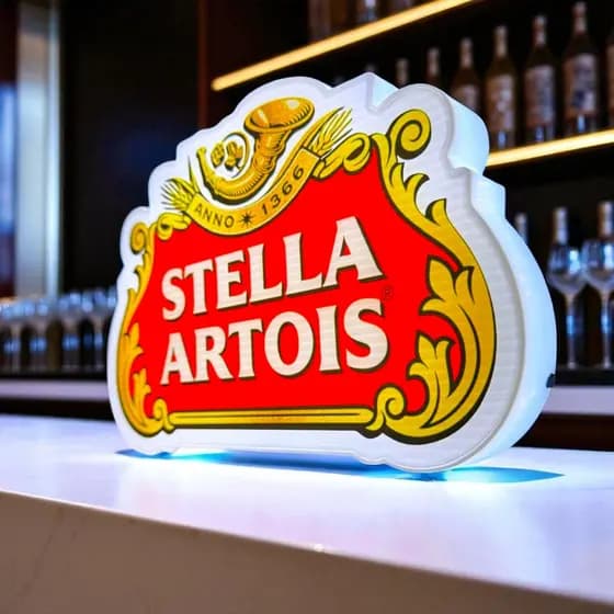 Painel Luminoso Led  bivolt Decoração luz chamativo Bar Mercado Distribuidora Parede Adega Boteco Cerveja Stela