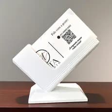 Porta Cartão de Visita Porta-Cartões Suporte Minimalista Cores Decoração Criativa Luxo Estilo Clinic