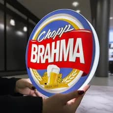 Painel Luminoso Led  bivolt Decoração luz chamativo Bar Mercado Distribuidora Parede Adega Boteco Cerveja  Brahm Brama