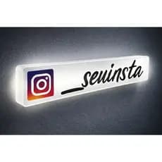 Letreiro Luminoso Seu Instagram 50cm led sua marca personalizado decoração neon placa acrílico Painel para fachada