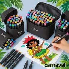 100 Cores Caneta Marcadora canetinhas coloridas Kit Com Ponta Dupla/marcador touch/caneta marker