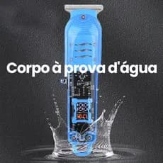 Cortador de Cabelo Profissional Sem Fio com Display LCD Inteligente e Barbeador Transparente para Homens REAL LIFE.BR