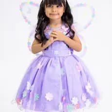 Vestido Infantil Jardim Encantado Lilas ANIVERSARIO