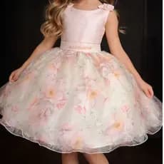Vestido florido floral midi infantil menina elegante juvenil Vestido Infantil Floral Luxo Daminha pessego Florista