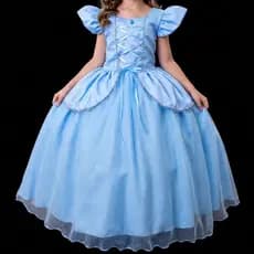 vestido princesa cinderela infantil vestido de princesa Longo Clássico  Rapunzel Bela Cinderela Elsa frozen