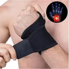 Munhequeira Tensor de Pulso Anatômica Ajustável Preta Tensão Anatômica Flex Tendinite Pulso